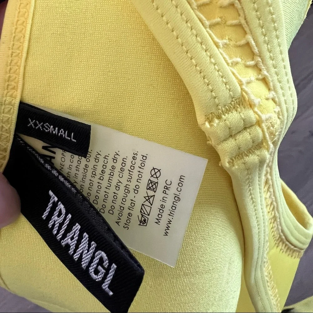 triangl swimwear Yellow Triangle Bikini Set